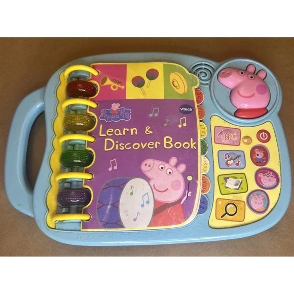 VTech Peppa Pig Learn and Discover Book Electronic Talking Light Up Toy