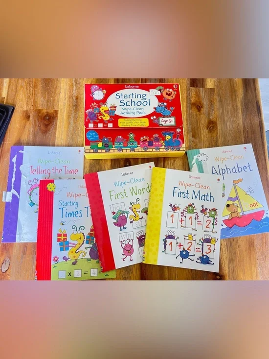 Usborne Wipe-Clean Starting School Activity Pack - Red, Yellow, Blue