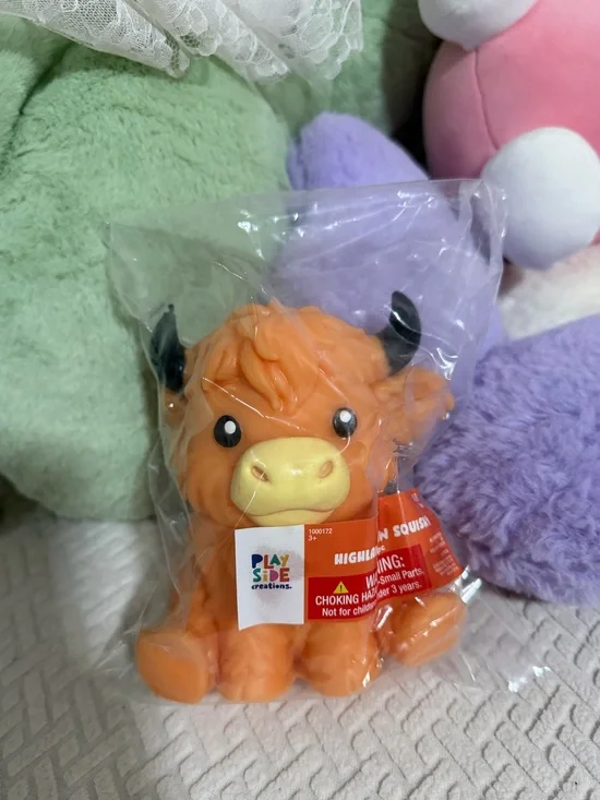 Play Side Highland Cow Squishy Toy Mini