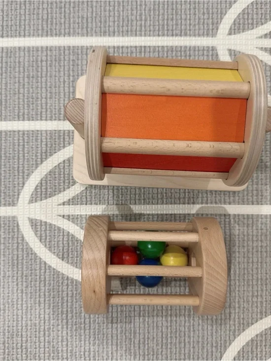 New-like Retired MontiKids Wooden Sensory Toy Set | Montessori Baby Toys
