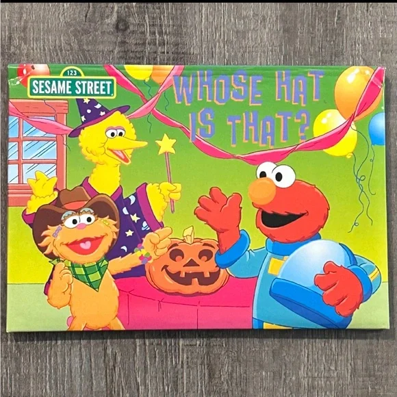 💞 New Sesame Street “Whose Hat Is That?” Halloween Pop-Up Book