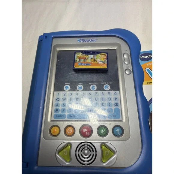 V.Reader By Vtech And 3 Cartridges No Charger UNTESTED