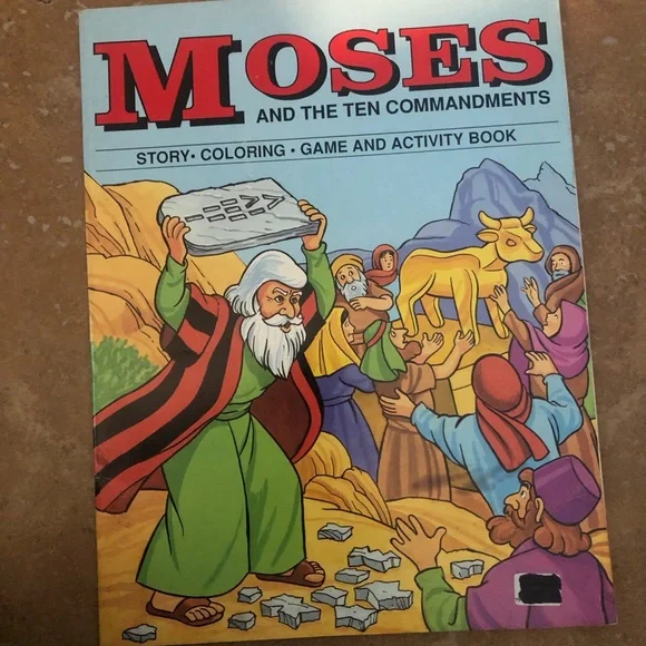 Moses and The Ten Commandments Coloring & Activity Book - Edward Letwenko