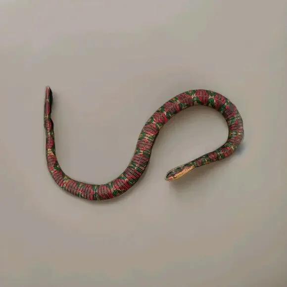 Vintage Articulated Wooden Snake Toy/Decor Reptiles 31