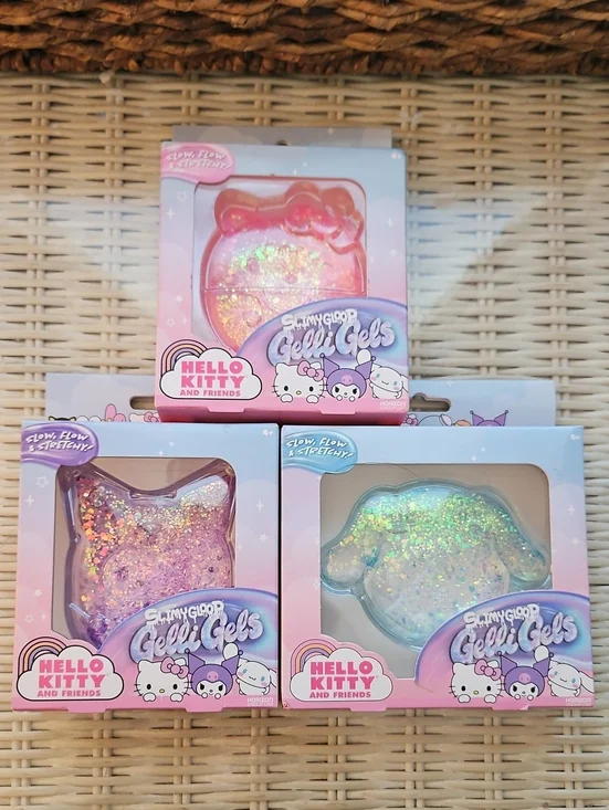 Full Set of 3 Hello Kitty & Friends Gelli Gel Glitter Squishies