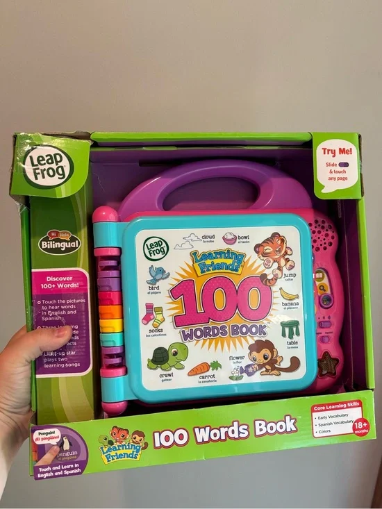Leapfrog Learning Friends 100 Words Bilingual Electronic Book for Toddlers