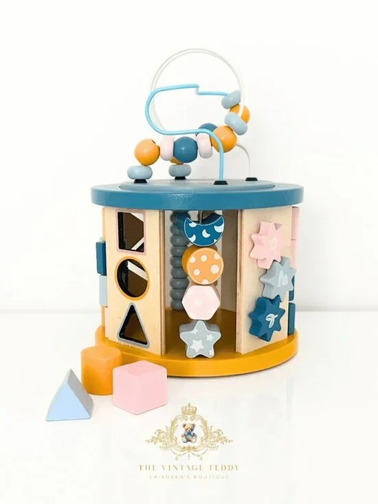 NWT Cute & Fun Wooden Activity Play Set Kids Early Learning Toys Fishing & More