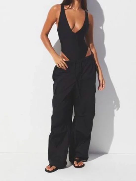 🖤 SKIMS Signature Swim Plunge One Piece | Onyx | S | NWT