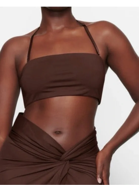 SKIMS RECYCLED SWIM BANDEAU BIKINI TOP
