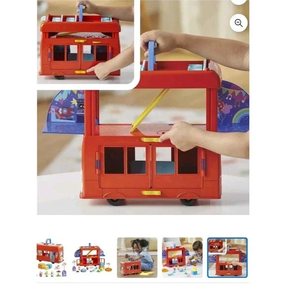 NEW Peppa Pig 2-in-1 Party Bus Playset with 3‎ Figures Preschool Toy