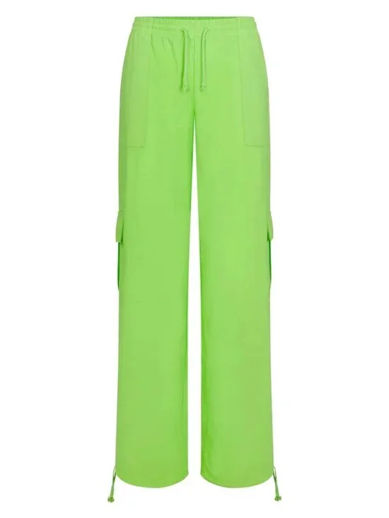 NWT SKIMS Swim Cover Up Cargo Pant Neon Green Size Medium