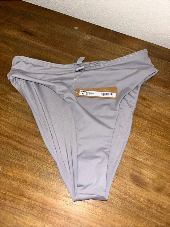 Stone Gray High Leg Bikini Bottom S
