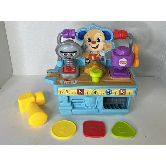 Fisher Price Laugh & Learn Smart Stages LEARNING TOOLBENCH Complete Sounds Light