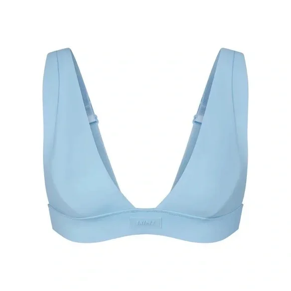 Skims Swim Plunge Bikini Top - Iris Blue