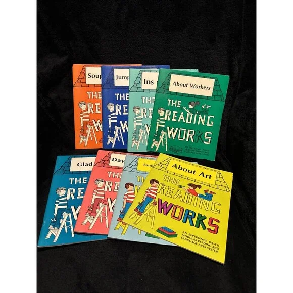 Set of 8 Vintage 70s Experience Based Modular Reading and Language Arts System