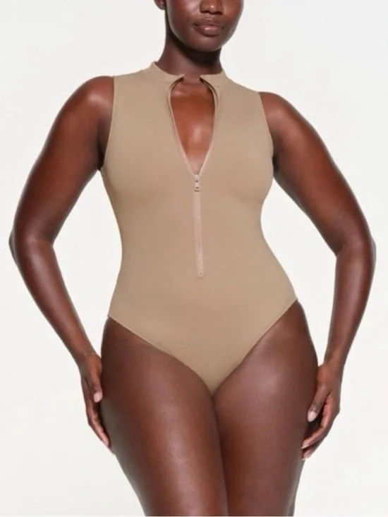SKIMS Recycled Swim Sleeveless One Piece | Desert | L | NWT 🤎🏖️