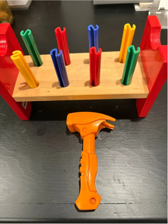 IKEA Kids Learning Toy Hammer Bench One Size Red Multicolor