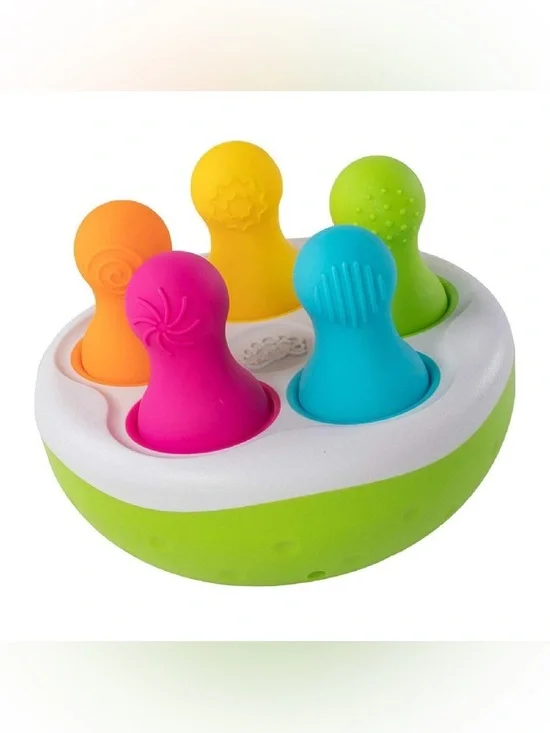 Fat Brain Toys SpinnyPins Sensory Sorting Toy Color Matching Fine Motor Toddler