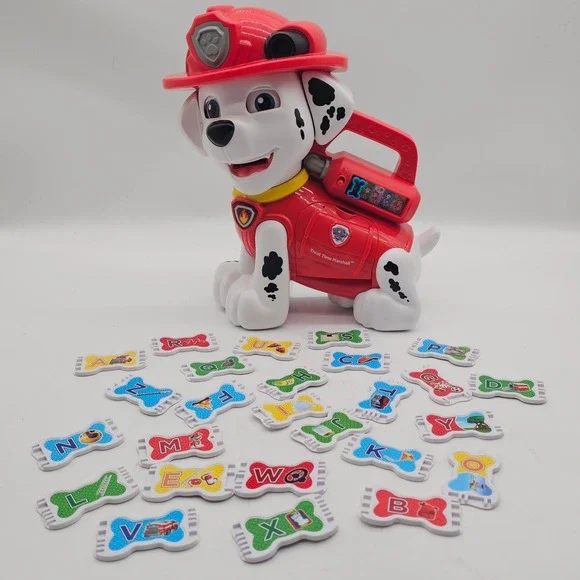 Vtech Paw Patrol TREAT TIME MARSHALL w Alphabet Bones! 2016 WORKS Complete