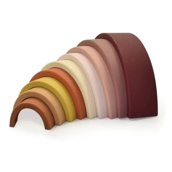 Lelolo Silicone Stacking Rainbow NWT