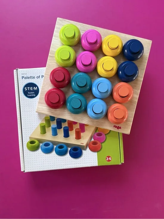 Haba Palette of Pegs Toy Educational Puzzle Cognitive Development Wooden Toy