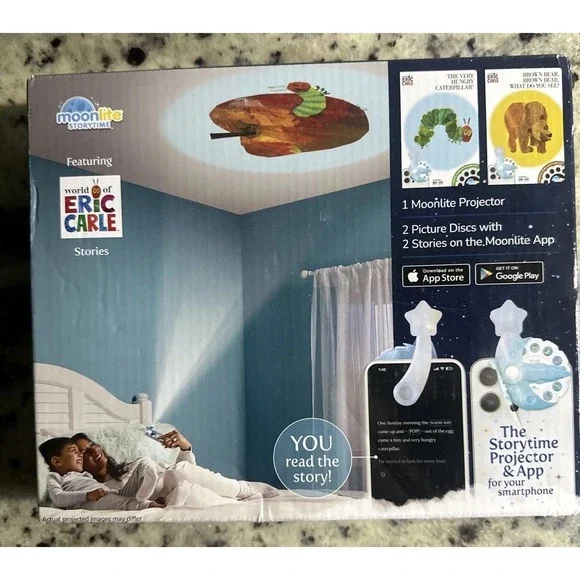 MOON LITE STORYTIME Eric Carle Stories Storytime Projector & App NEW IN BOX