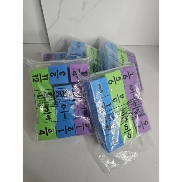 12pc Foam Fraction Cubes Math Manipulatives Educational Learning Blocks LOT of 5