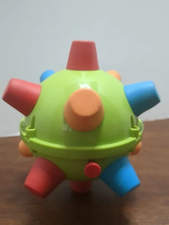 Vintage Ertl Bumble Ball Motorized Vibrating Sensory Toy 1990s Retro Green Multi
