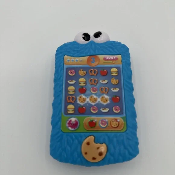 Sesame Street Cookie Monster Smart Phone Toy Just Play Blue 57599 2023 Works!!