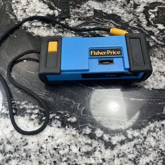 VTG 1984 Fisher Price Kids Kodak Camera Blue Point&Shoot 110 Mechanically Tested
