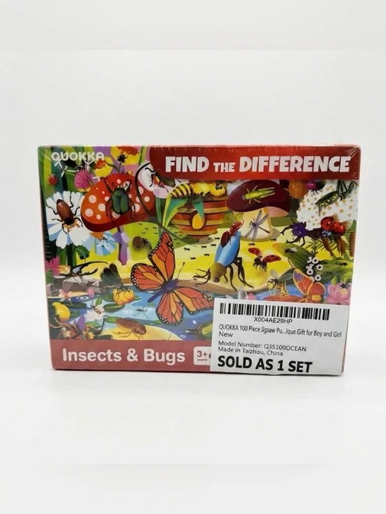 Kids Find the Difference Puzzle Set - 3 Puzzles