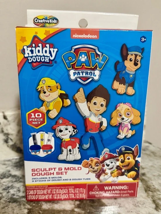 Kiddy Dough PAW Patrol Sculpt & Mold Dough Set, 10-Piece (MPN 08122)