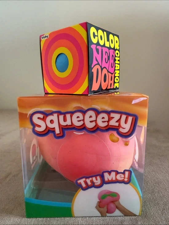 Needoh Color Change - Blue & Sunny Days Squeezy Peach | New
