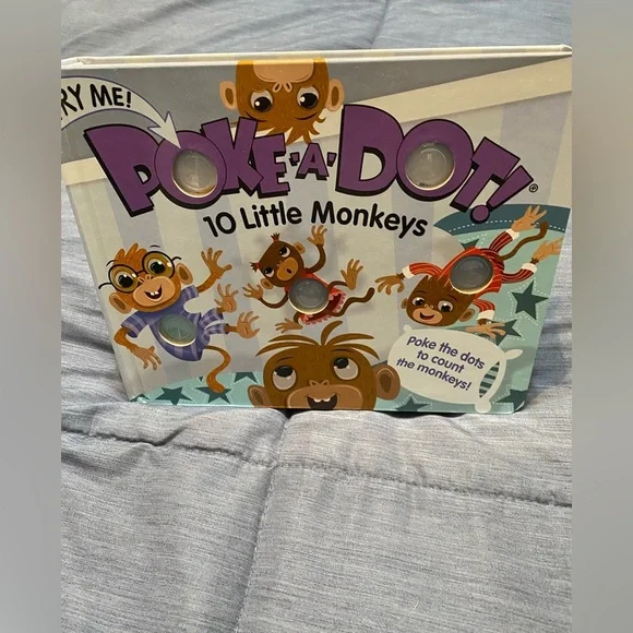 Melissa & Doug 10 Little Monkeys Interactive Book Poke A Dot