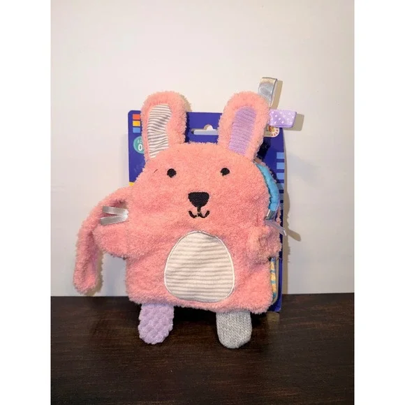 Sensory Snuggables Bunny Soft Book Pink Plush Sensory Learning Crinkle Toy‎ NEW