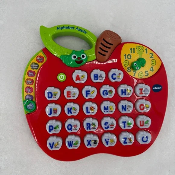 VTech Alphabet Apple Interactive Educational Learning Toy Phonics Vocab Time ABC