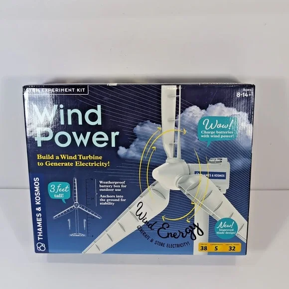 Thames & Kosmos Wind Power STEM Experiment Kit  Build a 3ft Wind Turbine Sealed