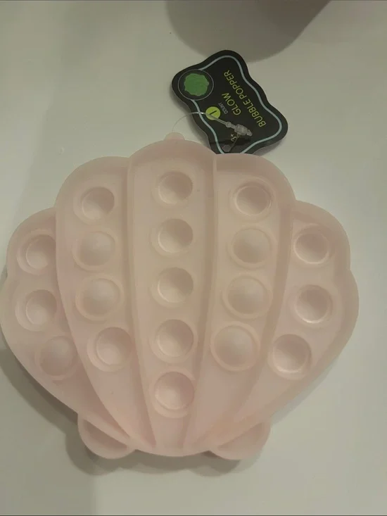 Bubble Popper Sea Shell Glow in the dark NWT
