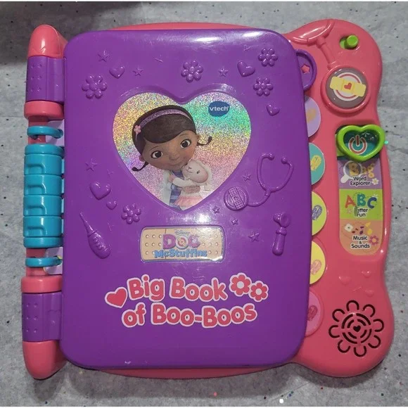 VTech Disney Doc McStuffins Big Book of Boo-Boos Electronic Learning Toy Purple