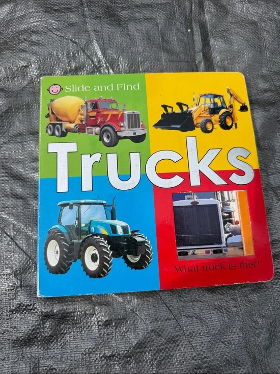 Trucks Board Book - Colorful Kids Learning Toy