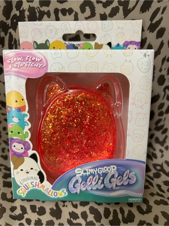 Squishmallows Slimy Gloop Gelli Gel Squishy- Pink