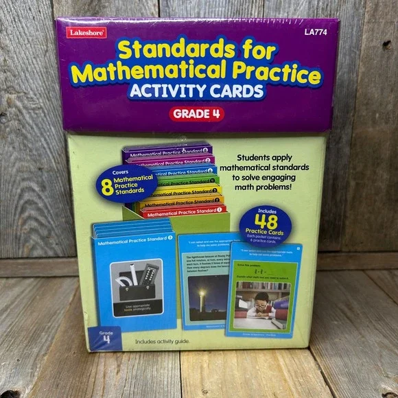 Lakeshore Standards for Mathematical Practice Activity Cards Grade 4 LA774 New