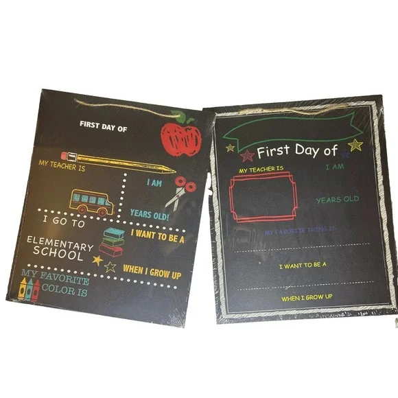 Brand New! First Day Of School Signs - 2 Of Them