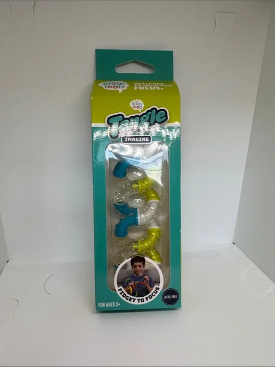 ANGL Multicolor Teal, Yellow, Blue & White Tangle Fidget Toy