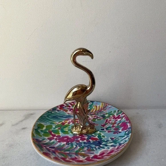 Lilly Pulitzer Catch The Wave Ring Holder flamingo ring holder