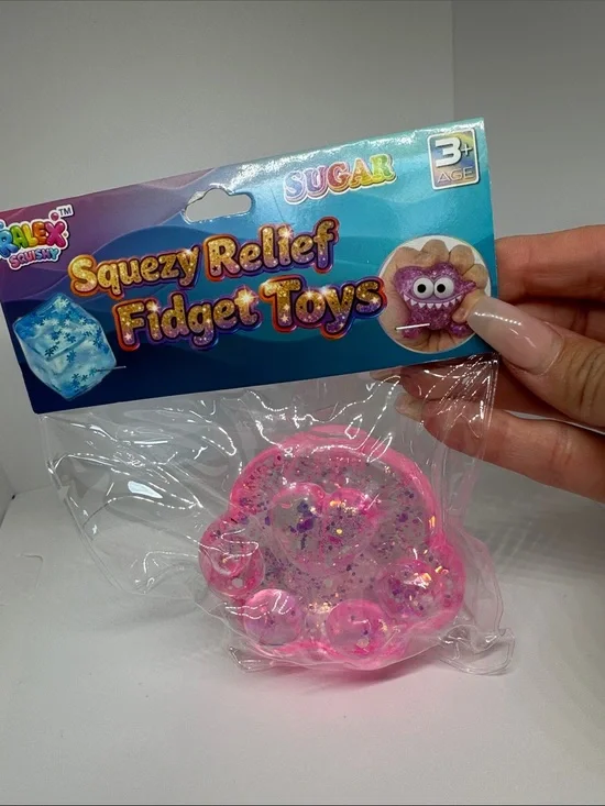 Squeezy  Pink Glitter paw sugar