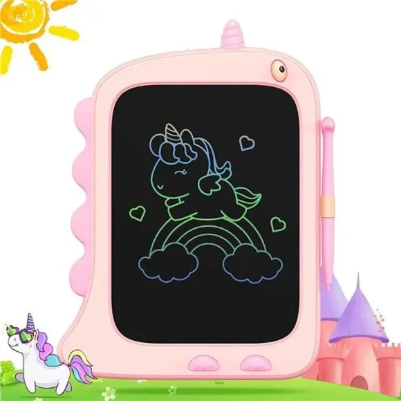 LCD Writing Tablet Boy Toys, Doodle Board Drawing Pad for Kids Old-Pink