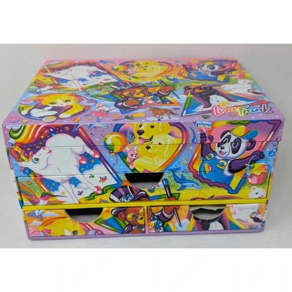 Vintage Lisa Frank Classic Jewelry Keepsake Box Drawer Organizer 90s Y2K READ