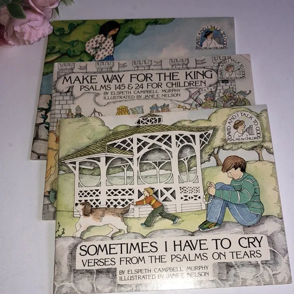 David and I Talk To God Psalms for Children Books 1980s Christian VTG books
