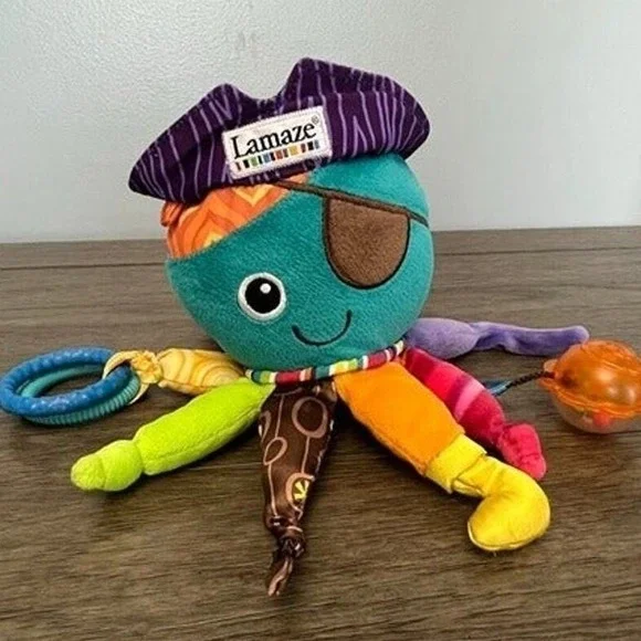 Lamaze Captain Calamari Pirate Octopus Baby Sensory Plush Toy Learning Curve